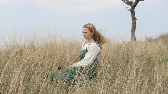 Viking woman on a hill