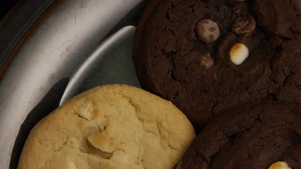 Cinematic, Rotating Shot of Cookies on a Plate - COOKIES 272