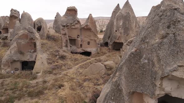 Cappadocia Landscape Aerial View. Turkey. Goreme National Park