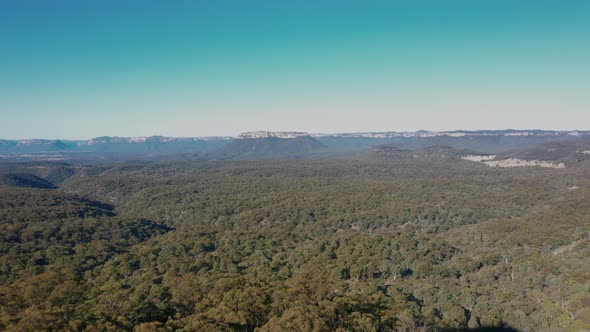 Aerial footage of Capertee Valley in regional New South Wales in Australia