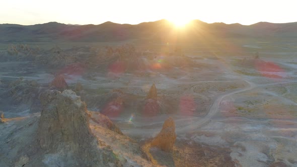 Eerie, Fantastic Landscape with Other-worldly Shapes