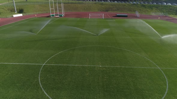 Soccer Field Irrigation System Aerial View