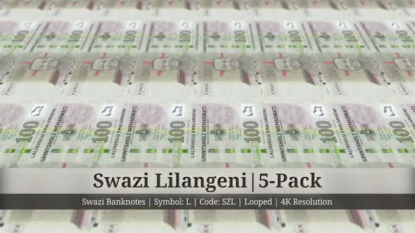 Swazi Lilangeni | Eswatini Currency - 5 Pack | 4K Resolution | Looped