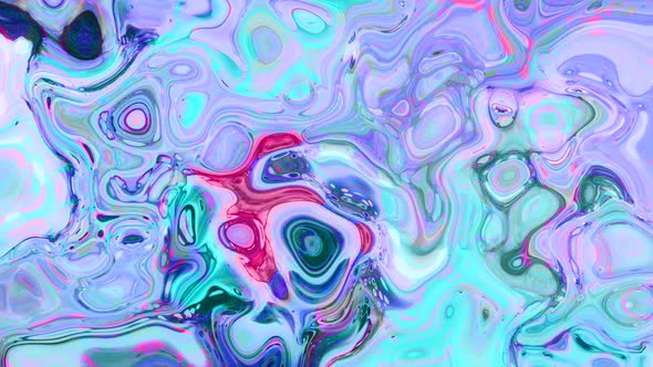 Colorful Water Paint Marble Liquid Animation