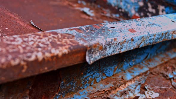 Rusty Painted Metal Surface