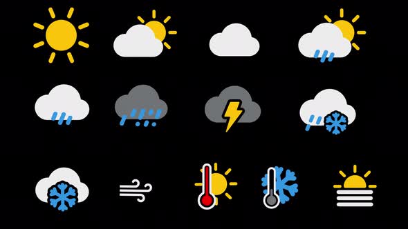 Weather icons 4k