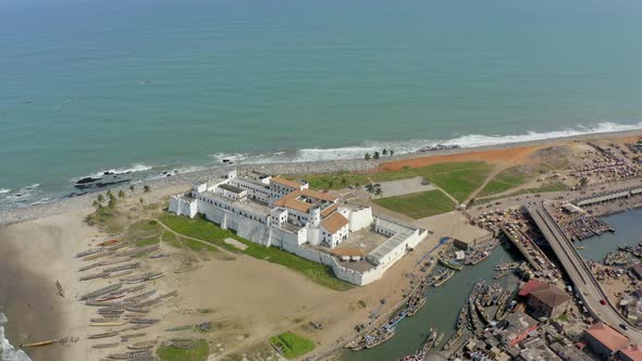 Breathtaking aerial view of the Cape Coast castle_2