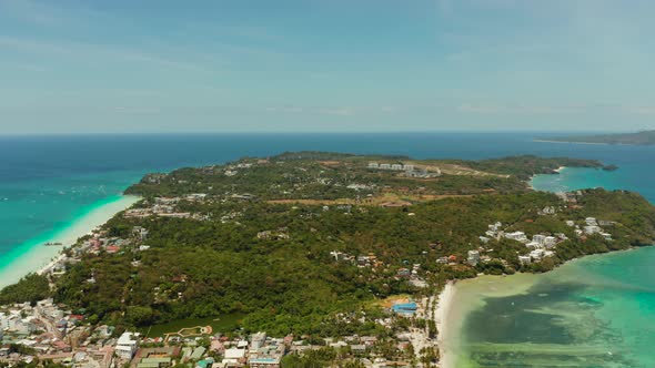 Boracay Island with White Sandy Beach Philippines