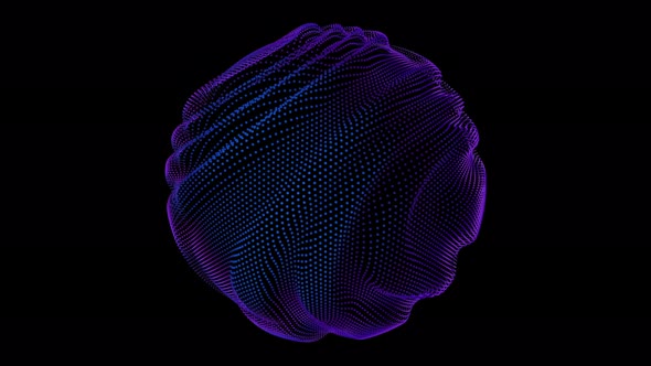 Distortion Waves on Abstract Sphere of Particles Loop