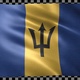 Barbados waving flag looped - VideoHive Item for Sale