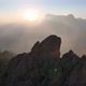 Sunrise in the Dolomites mountains with fog and mist - VideoHive Item for Sale