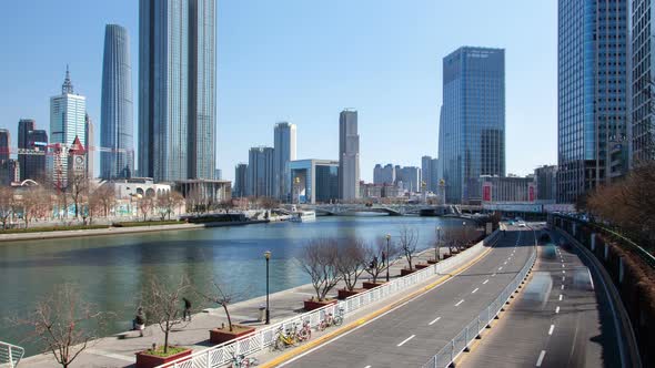 Tianjin Cityscape China Zoom Out