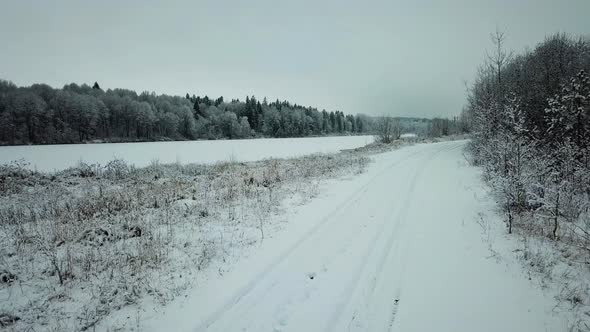 Winter River In The Village Of Verkhovye 13