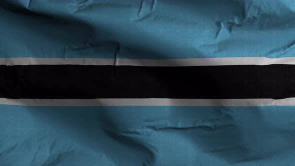 Botswana Flag Textured Waving Background 4K