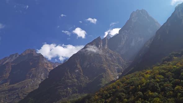 Annapurna Region Mountain Timelapse, Timelapse of Clouds