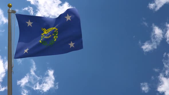 Governor Of Nevada Flag (Usa) On Flagpole