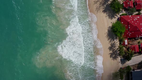 Aerial View of Thong Nai Pan Beach in Koh Phangan Thailand