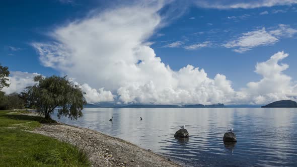 Lake Taupo New Zealand timelapse