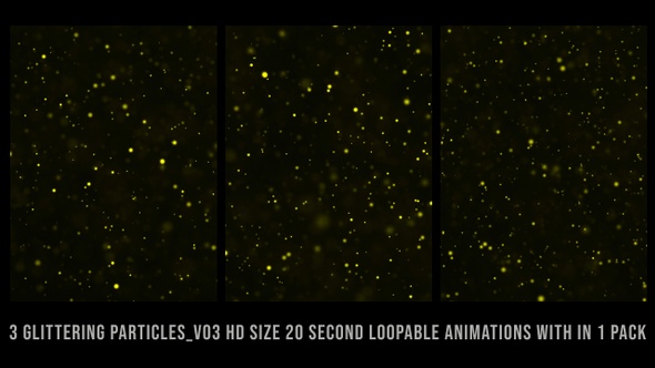 Glittering Particles Gold Pack V03