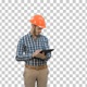 Civil engineer filing in inspection form, Alpha Channel - VideoHive Item for Sale
