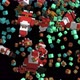 4K Geometric Christmas elements falling - VideoHive Item for Sale