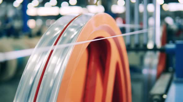 Large Rotating Roller at a Cable Plant