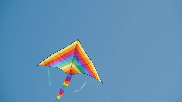 Strong Winds Pull the Rope of the Kite