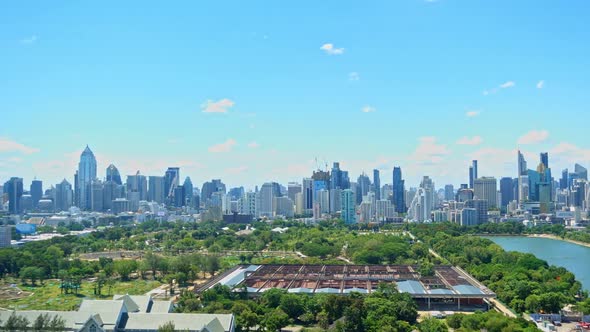 Beautiful building architecture around Bangkok city in Thailand