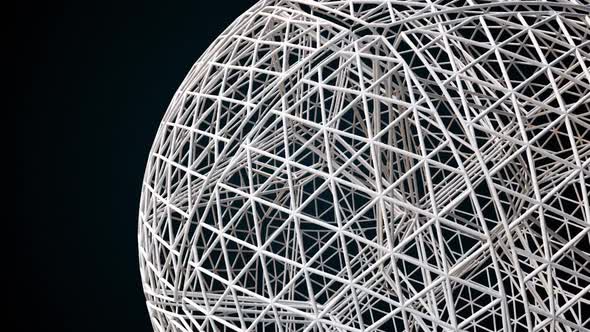 Sphere Frame Made Intertwined Lines