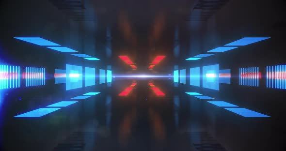 Glowing shapes moving against black background alt