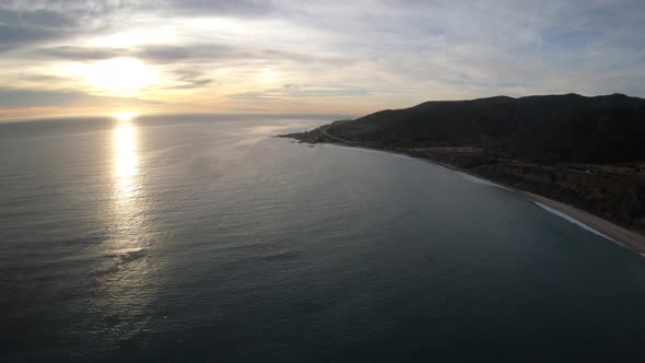 Nicholas Canyon Beach Sequit Canyon Arroyo Flying Towards Mulholland Highway Malibu California 