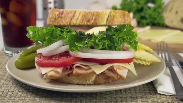 Preparing A Sandwich Slow Motion