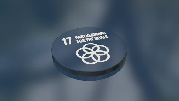 17 Partnerships To Achieve The Goal The 17 Global Goals Circle Badges Icons Background Concept