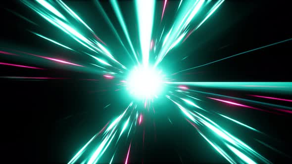 Abstract Glow Cyan Energy Streak Burst 4K 01