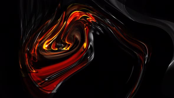 Abstract Background Oily Glossy Material Twisted Liquid Animation