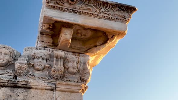 Temple of Apollo aerial view 4 K Turkey Side