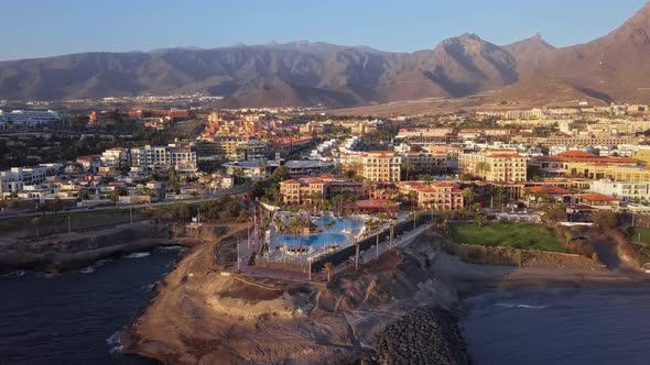 Aerial View of Playa De Las Americas Tenerife