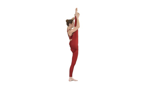 Young yogi woman practicing yoga concept Variation of