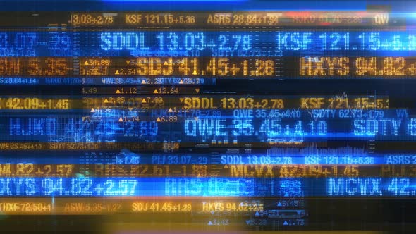 Stock Market Ticker Financial Data 4K LOOP
