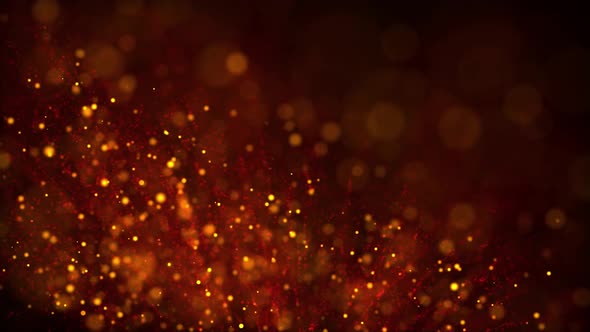 Magic Gold Particles Background