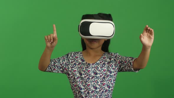 Little Girl Using Virtual Reality