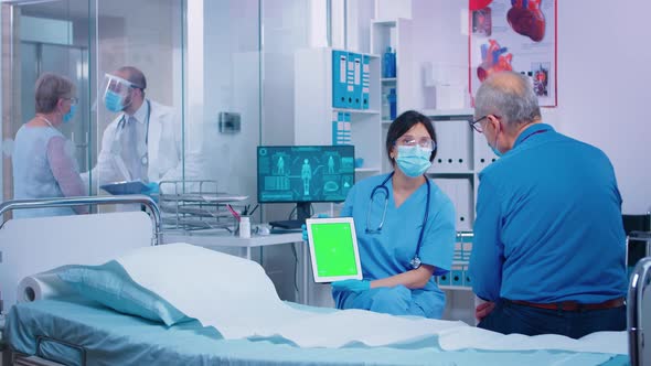 Presenting Green Screen Tablet To Patient