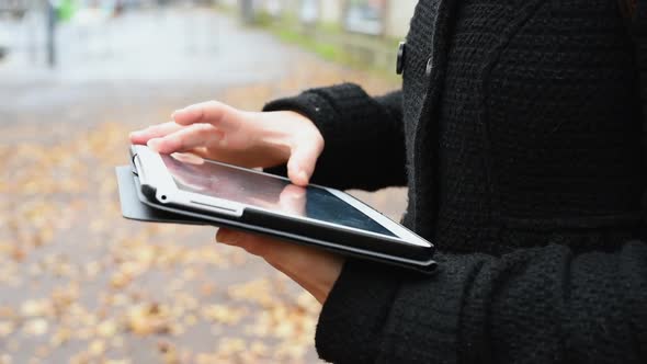 Woman with tablet