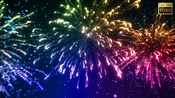 Colorful Fireworks Celebrate