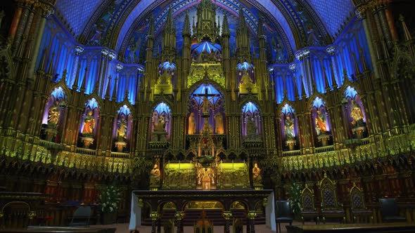 Notre Dame Basilica sanctuary in Montreal