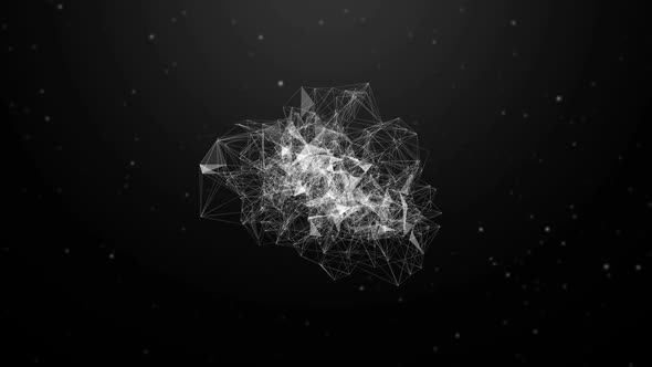 Abstract Polygonal Space Background with Connecting Dots and Lines