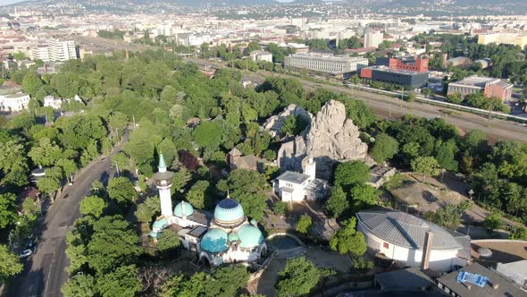 Aerial view of Budapest Zoo and Botanical Garden (Hungary)