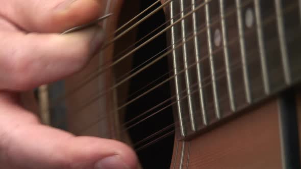 Musician Plays Guitar