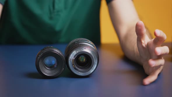 Close Up of Camera Lenses