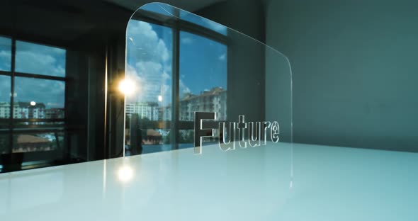 Glass Future Letters and Office in Background alt